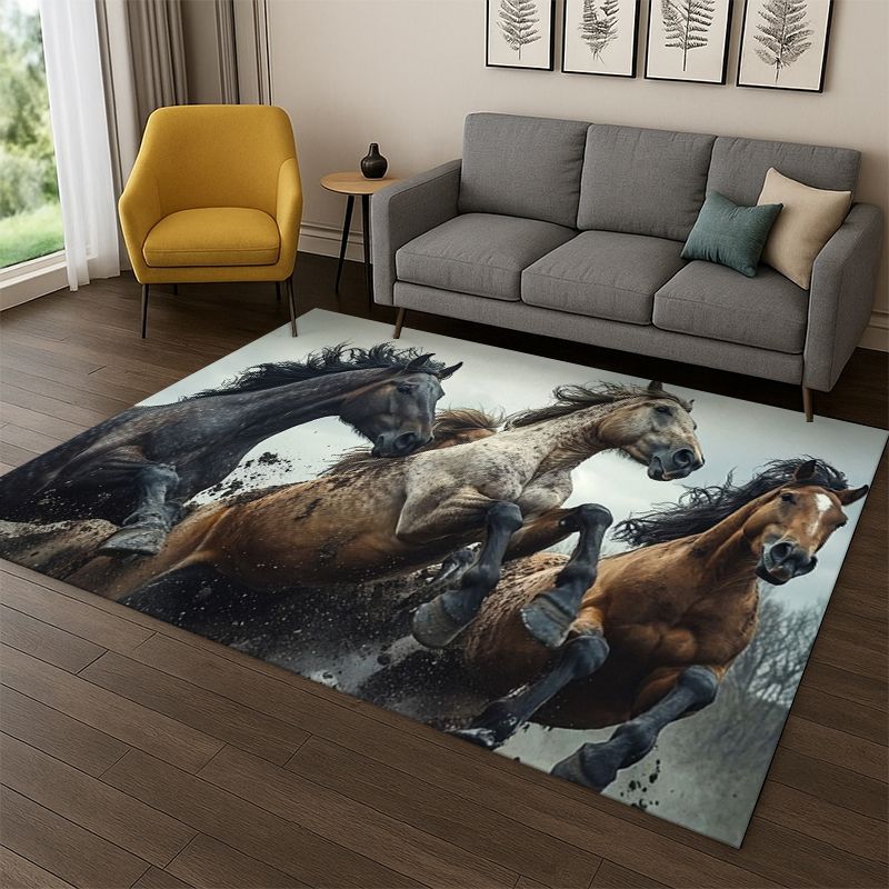 Kids Outdoor Area - Alfombra de dibujos animados de animales,